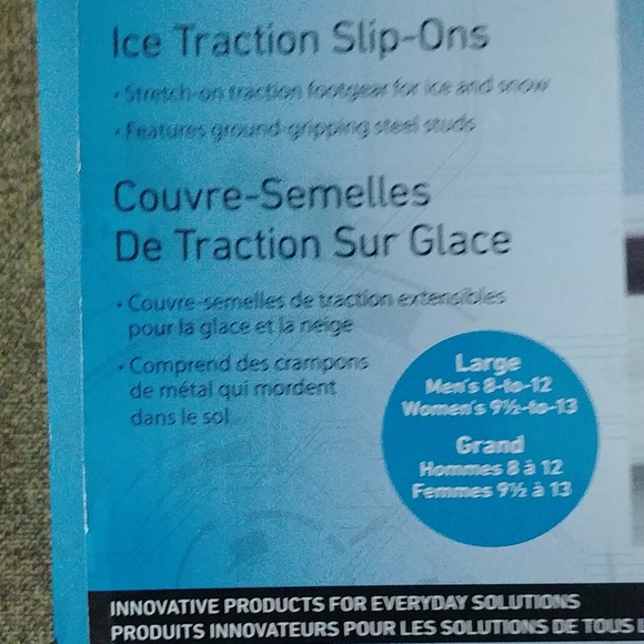 NWT ICE TRACTION SLIP-ON FOOTGEAR FOR ICE AND SNOW - Picture 8 of 9